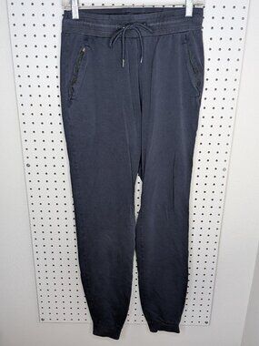 Sevego Tall Joggers Zipper Pockets Sweatpants Navy Blue Size S 34" Inseam